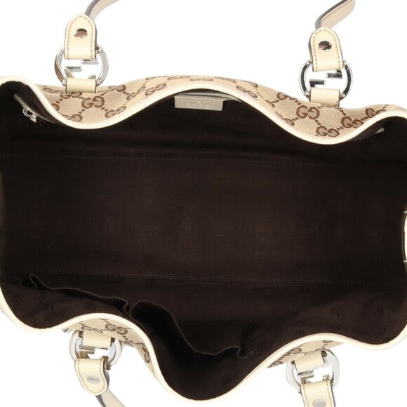 GUCCI Cream Canvas Tote Bag - Picture 5 of 11